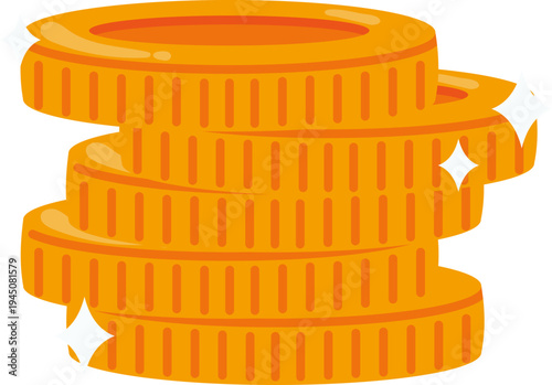 Tall Coin Stack Showing Profitable Investment Growth