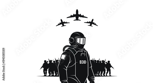 EOD Soldier Stands Guard Against Threat of Air Attack with Crowd Support