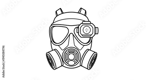Gas Mask with Integrated Camera - Futuristic Protection and Surveillance
