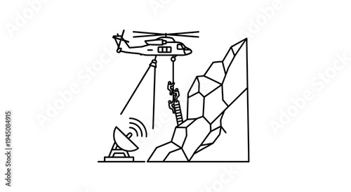 Helicopter Rescue Mission: Climber Saved from Mountain with Satellite Support