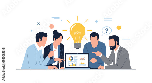 Business team collaborating on new ideas and strategies.