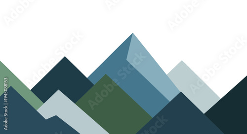 Geometric Mountain Peaks Abstract Design.