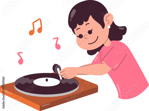 Girl Listen to Relaxing Music for Digital Detox and Rest