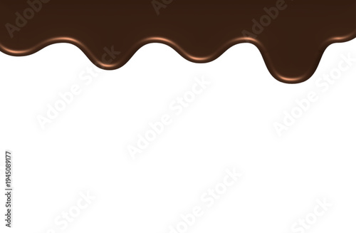 垂れるチョコレートの3Dフレーム背景