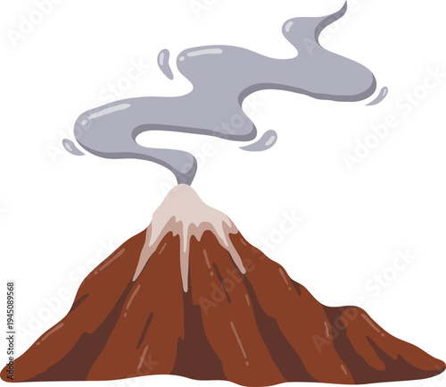 Bencana Gunung Api Mengeluarkan Asap Putih Panas