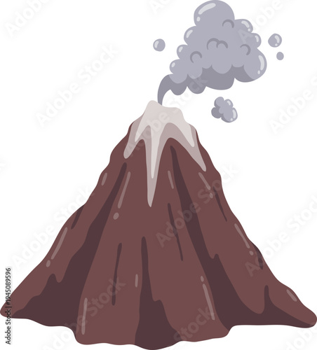 Volcano Eruption Disaster Producing Heavy Ash Fallout