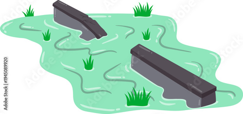 Bencana Tanah Longsor Membentuk Retakan Besar di Tanggul