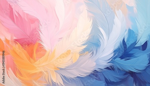 羽根のイラスト背景、壁紙