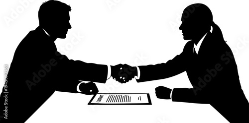 Business agreement sealed two professionals shake hands, symbolizing partnership
