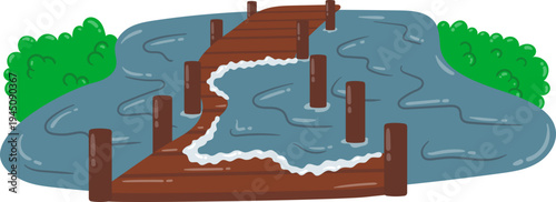 Bencana Banjir Merusak Jembatan Dan Pepohonan