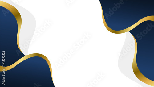 Abstract navy blue and gold luxury in a white background, elegant vector wallpaper for banner designs, posters, award certificates, websites, and presentations