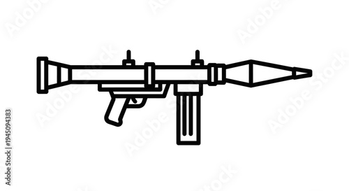 Rocket Launcher Icon Vector Illustration