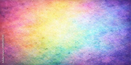 Abstract watercolor background featuring a colorful rainbow spectrum with a bright paint texture on grunge paper for a decorative art wallpaper design