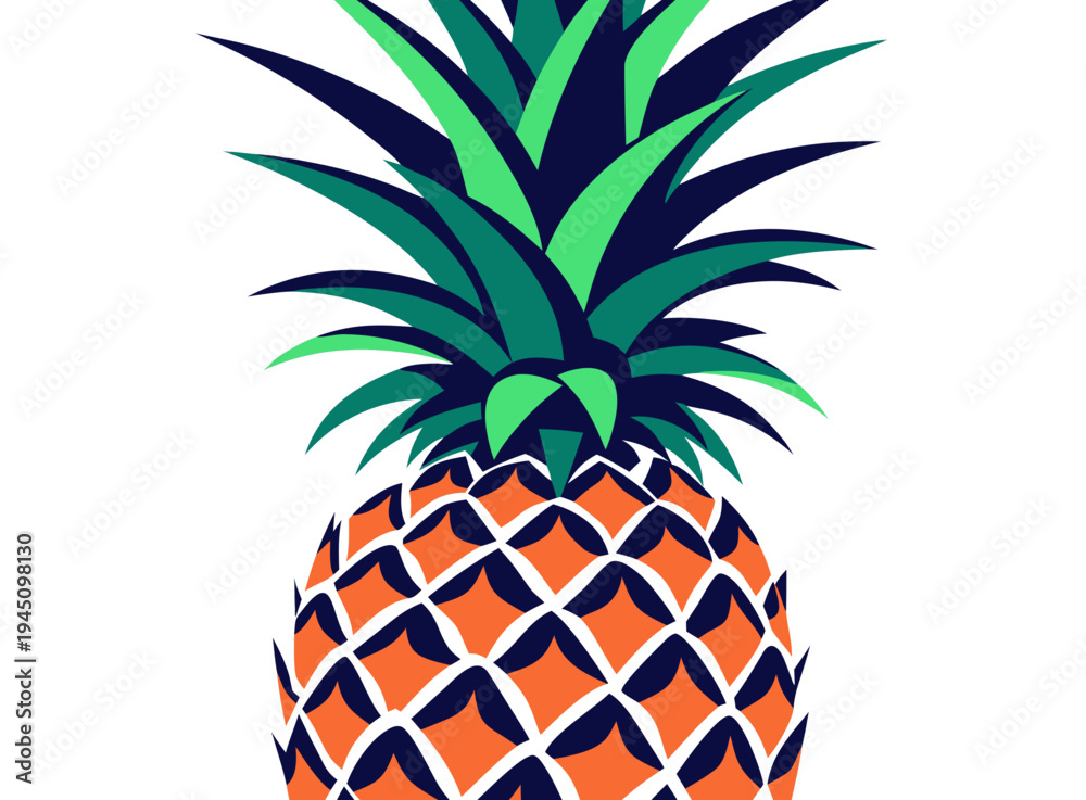 Obraz premium pineapple fruit vector isolated transparent background