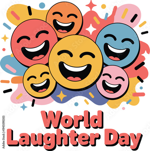 Joyful Faces Expressing Laughter and Happiness on World Laughter Day