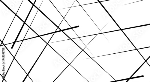 Random geometric line pattern on a transparent background. Random chaotic lines abstract geometric patterns of modern design.