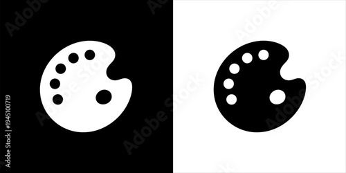 Creative Art Palette Icon Set for Artistic Design and Painting Projects