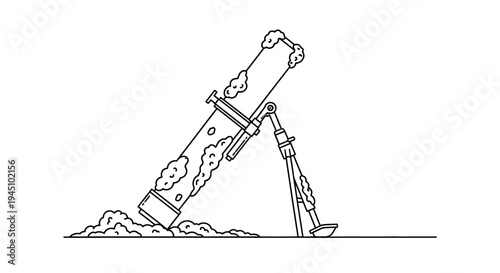 Telescope Covered in Clouds, Symbolizing Dreams and Imagination