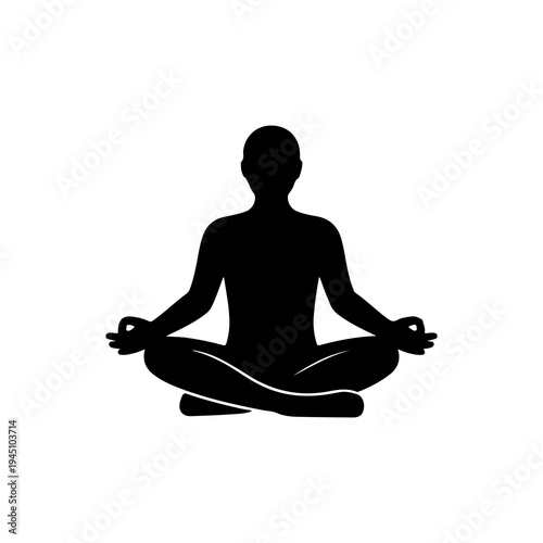 Meditation Silhouette, Yoga Lotus Pose