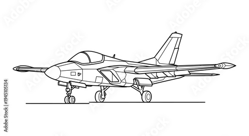 Fighter Jet Blueprint Drawing