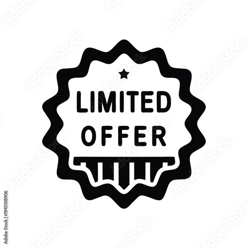 Offer tag icon with white background - vector graphic for sales and promotions