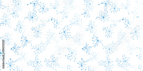 Light blue particle swirl pattern with scattered tiny dots. Abstract spiral texture on soft background with delicate motion shapes. Minimal modern backdrop for wallpaper, textile, and surface design. 