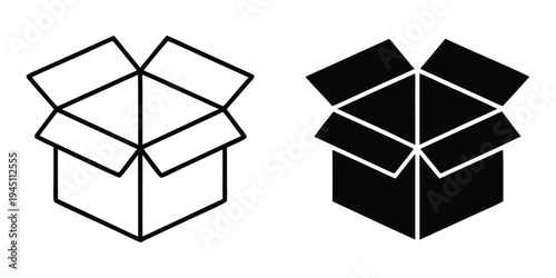 Box icon vector. Carton box icon. Delivery icon, parcel, package