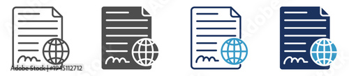 international agreement multi purpose icon set