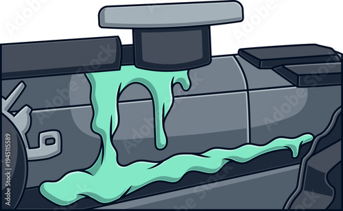 Selang Radiator Bocor Dengan Cairan Keluar