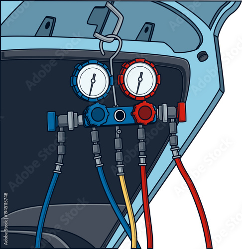 Servis Freon AC Mobil Habis Menggunakan Alat Tekanan