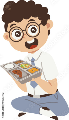 Anak Sekolah Menyantap Menu Sehat Dari Program MBG