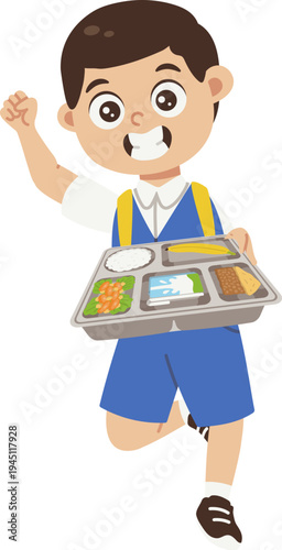 Siswa Membawa Bekal Makan Bergizi Dari Program MBG Sekolah