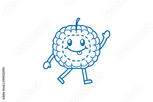 Engaging Line Art Davidson's Plum Drawing for Sustainable Eating and Australian Superfoods