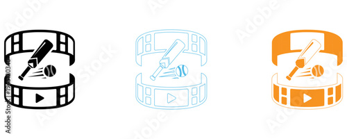 Cricket video clips in different colors