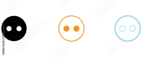 Three variants of a simple face icon