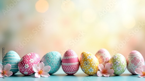 eggs celebrating a Happy Easter eggs  with copy space  