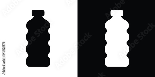 Bottle icon vector, Water bottle, Plastic bottle silhouette. Vector illustration