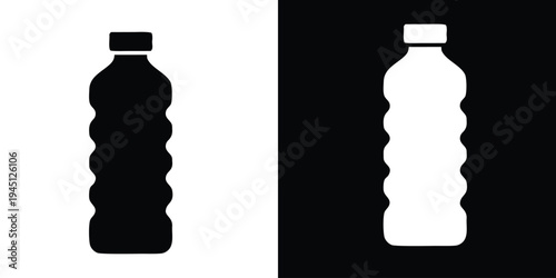 Bottle icon vector, Water bottle, Plastic bottle silhouette. Vector illustration