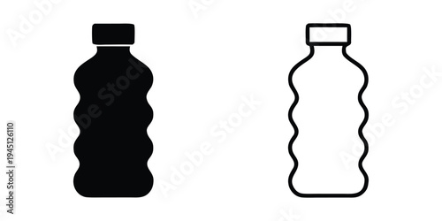 Bottle icon vector, Water bottle, Plastic bottle silhouette. Vector illustration