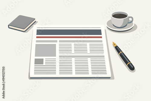 Columnist Day Editorial Writing Concept Illustration