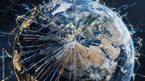 Global Network Connections - A Visual Representation of Interconnectivity.