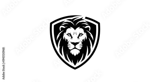 Lion Head Shield Logo Design, Powerful Animal Emblem, Strong Mascot Icon