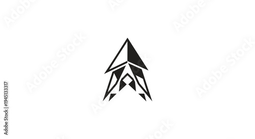 Abstract Geometric Upward Arrow Logo Design