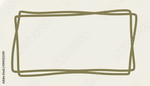 Irregular hand-drawn frame illustration. Minimalist doodle style border element. Vector graphic for social media and invitations