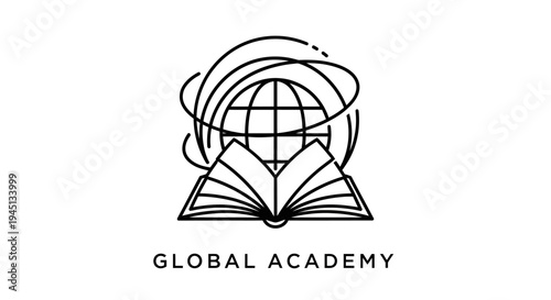 Global Academy logo with open book and world globe symbolizing international education and knowledge