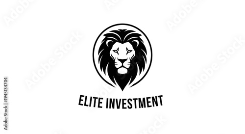 Regal Lion Head Logo for Elite Investment Business and Financial Services
