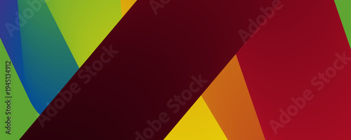 Geometric shapes in different colors and sizes