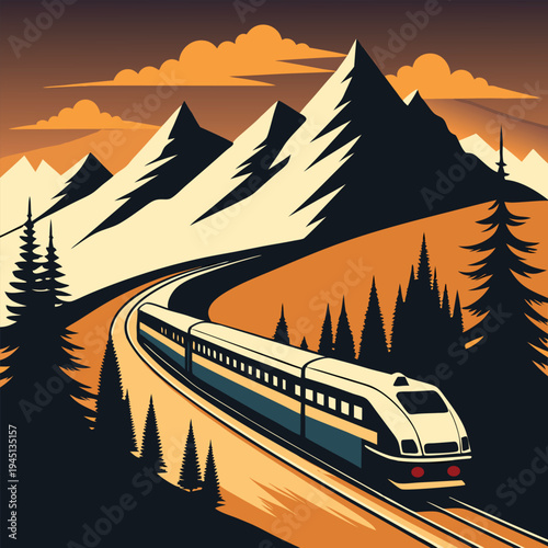 sunset on the mountain