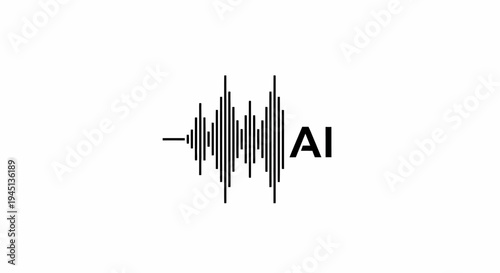 Artificial Intelligence Audio Waveform Concept