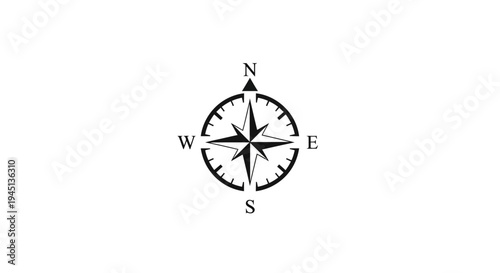 Classic Compass Rose for Navigation and Direction
